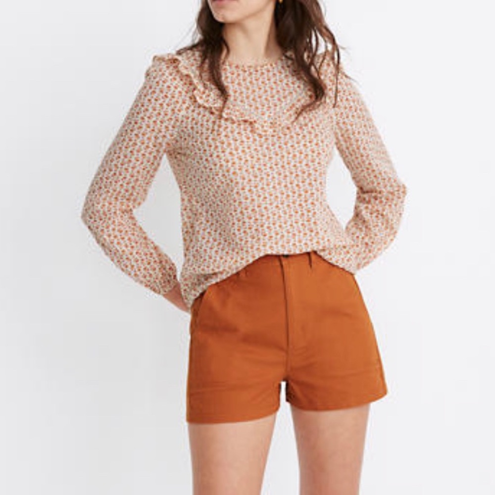 Madewell Ruffle-Yoke Prairie Top